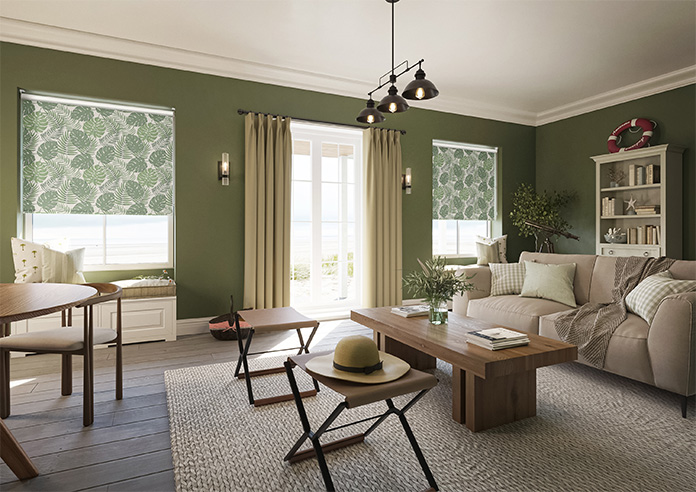 Lush Palms, Grey - Twist&Fit Roller Blind - Image 7